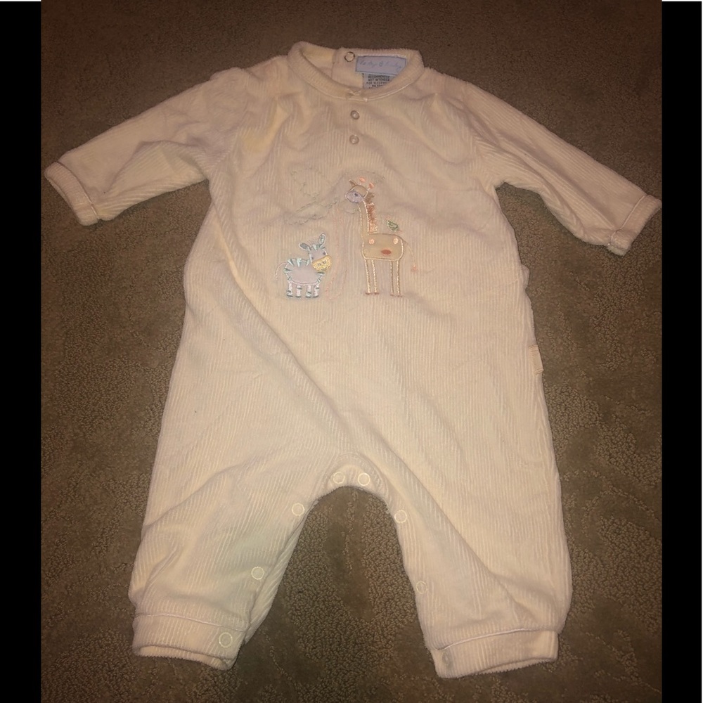 0-3 months boutique onesie vintage